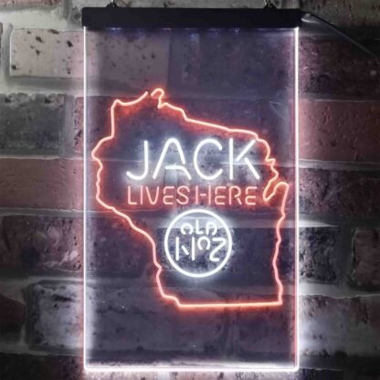 Jack Daniel's Jack Lives Here - Wisconsin LED Neon Sign neon sign LED