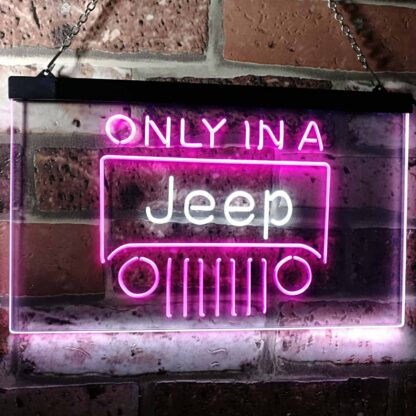 Jeep Only in A Jeep 3 LED Neon Sign neon sign LED