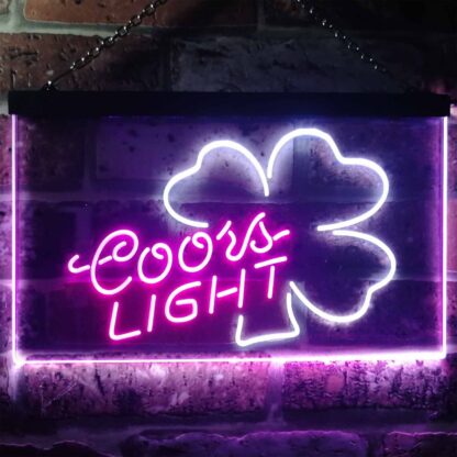 Coors Light Clover 2 LED Neon Sign neon sign LED