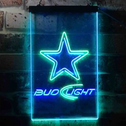 Dallas Cowboys Bud Light 2 LED Neon Sign neon sign LED