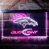 Denver Broncos Bud Light 2 LED Neon Sign
