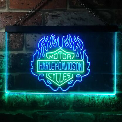 Harley Davidson Fire LED Neon Sign neon sign LED