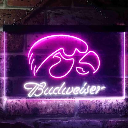Iowa Hawkeyes Budweiser LED Neon Sign neon sign LED