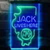 Jack Daniels Jack Lives Here Illinois LED Neon Sign