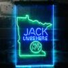 Jack Daniels Jack Lives Here Minnesota LED Neon Sign