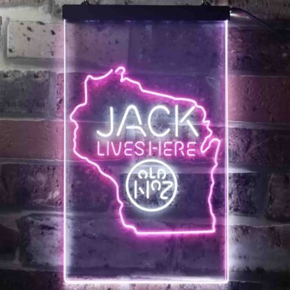 Jack Daniel's Jack Lives Here - Wisconsin LED Neon Sign neon sign LED