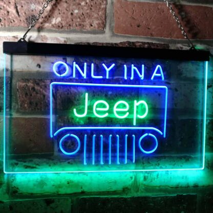 Jeep Only in A Jeep 3 LED Neon Sign neon sign LED