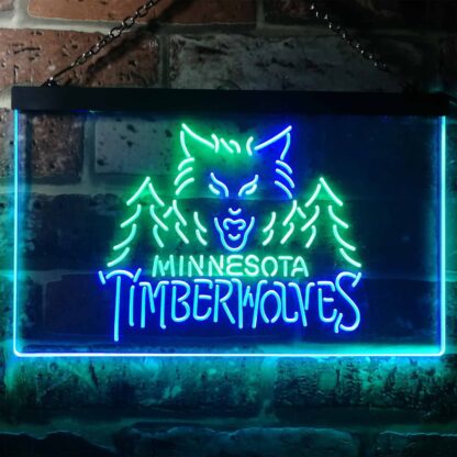 Minnesota Timberwolves Logo 1 LED Neon Sign - Legacy Edition neon sign LED