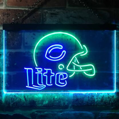 Chicago Bears Helmet Miller Lite LED Neon Sign neon sign LED