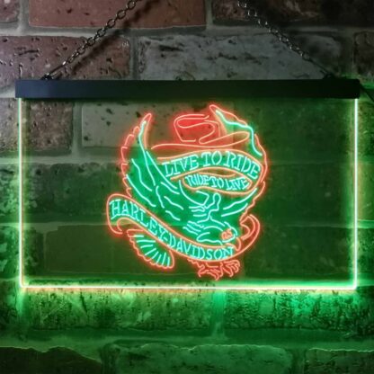 Harley Davidson Live to Ride Eagle LED Neon Sign neon sign LED