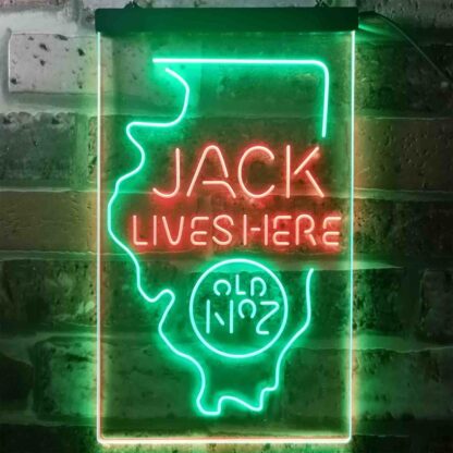 Jack Daniel's Jack Lives Here - Illinois LED Neon Sign neon sign LED