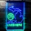 Jack Daniels Jack Lives Here Michigan LED Neon Sign
