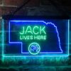 Jack Daniels Jack Lives Here Nebraska LED Neon Sign