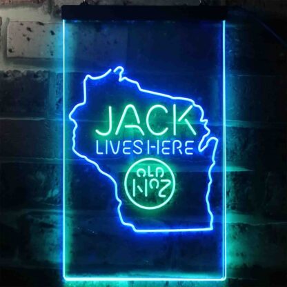 Jack Daniel's Jack Lives Here - Wisconsin LED Neon Sign neon sign LED