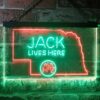 aJack Daniels Jack Lives Here Nebraska LED Neon Sign