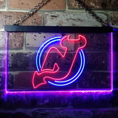 New Jersey Devils Logo 1 LED Neon Sign - Legacy Edition neon sign LED