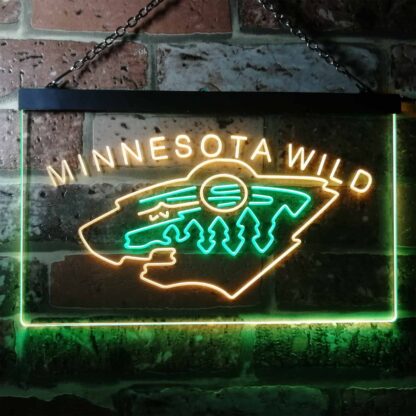 Minnesota Wild Logo 1 LED Neon Sign - Legacy Edition neon sign LED
