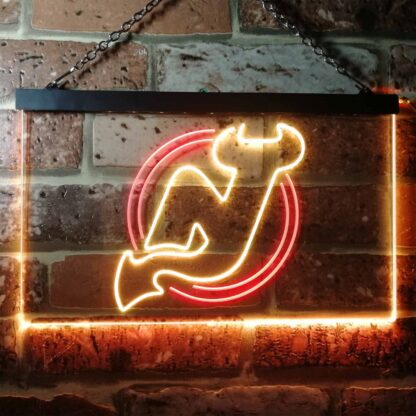 New Jersey Devils Logo 1 LED Neon Sign - Legacy Edition neon sign LED
