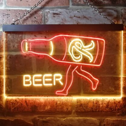 Rainier Beer Walking bottle LED Neon Sign neon sign LED