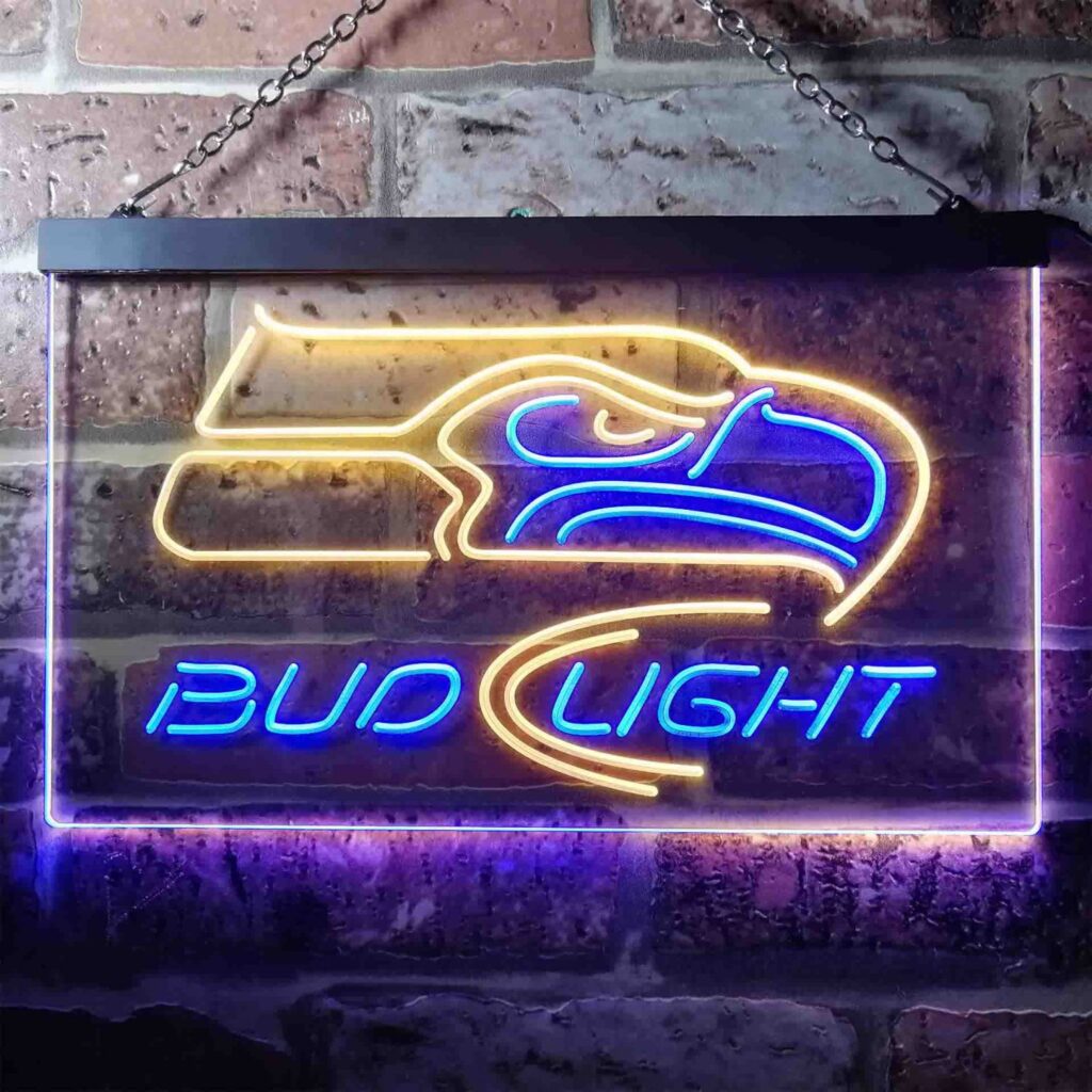 Seattle Seahawks Bud Light 2 LED Neon Sign - neon sign - LED sign ...