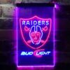 Oakland Raiders Bud Light LED Neon Sign