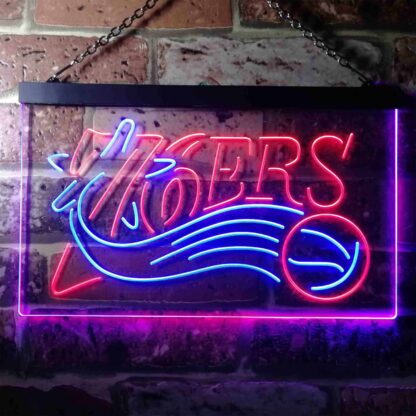 Philadelphia 76ers Logo LED Neon Sign - Legacy Edition neon sign LED