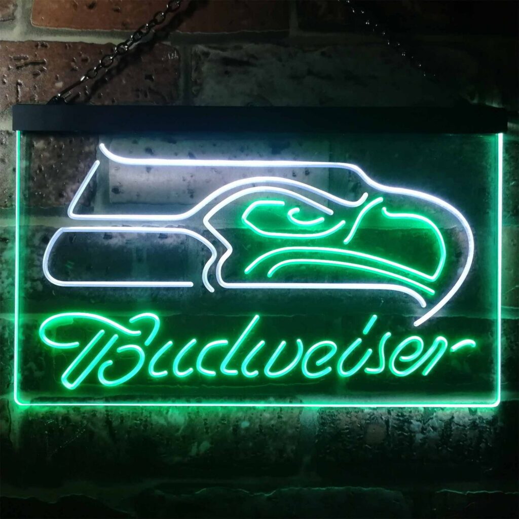 Seattle Seahawks Budweiser LED Neon Sign - neon sign - LED sign - shop