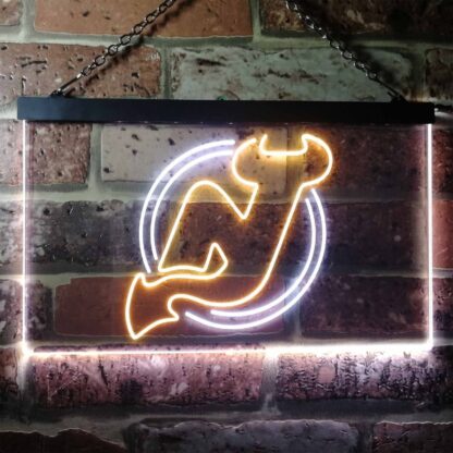 New Jersey Devils Logo 1 LED Neon Sign - Legacy Edition neon sign LED