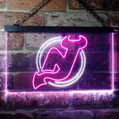 New Jersey Devils Logo 1 LED Neon Sign - Legacy Edition neon sign LED