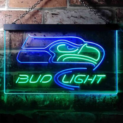 Seattle Seahawks Bud Light 2 LED Neon Sign neon sign LED
