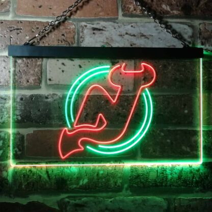 New Jersey Devils Logo 1 LED Neon Sign - Legacy Edition neon sign LED